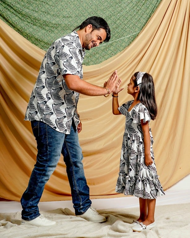 Zebra Print Father Daughter Twinning