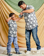 Zebra Print Father Son Twinning