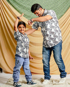 Zebra Print Father Son Twinning