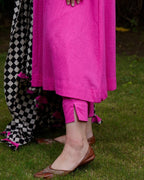 Fuchsia Pink Anarkali Kurta Set