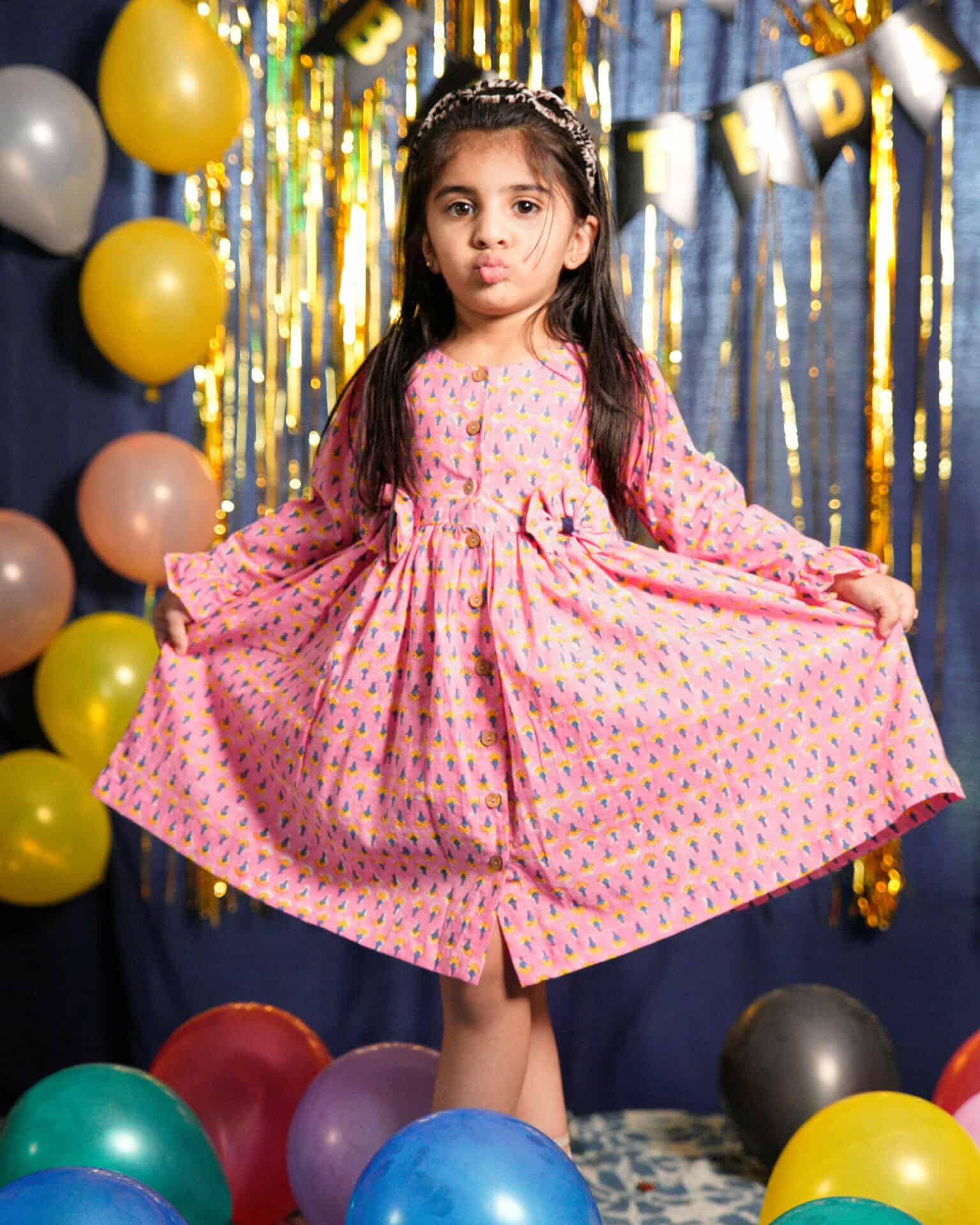 Spring Pink Kids Dress