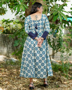 Indigo floral Dress