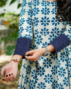 Indigo Floral Dress Couple Set