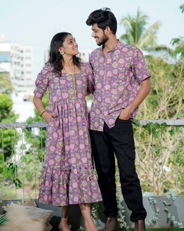 Leafing Lavender Couple Set