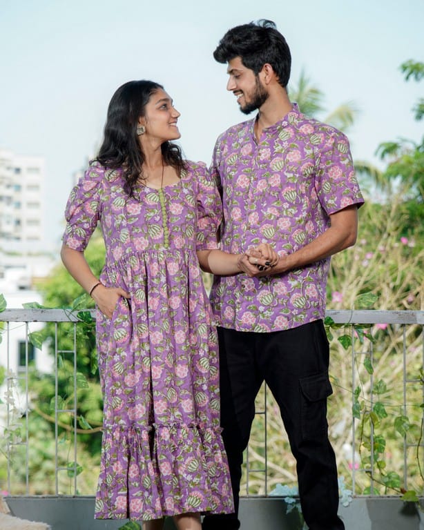 Leafing Lavender Couple Set