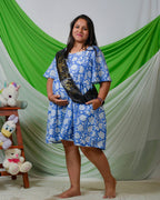 Blue Bloom Short Maternity Dress