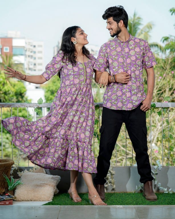 Leafing Lavender Couple Set