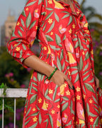 Red Bird Short Dress