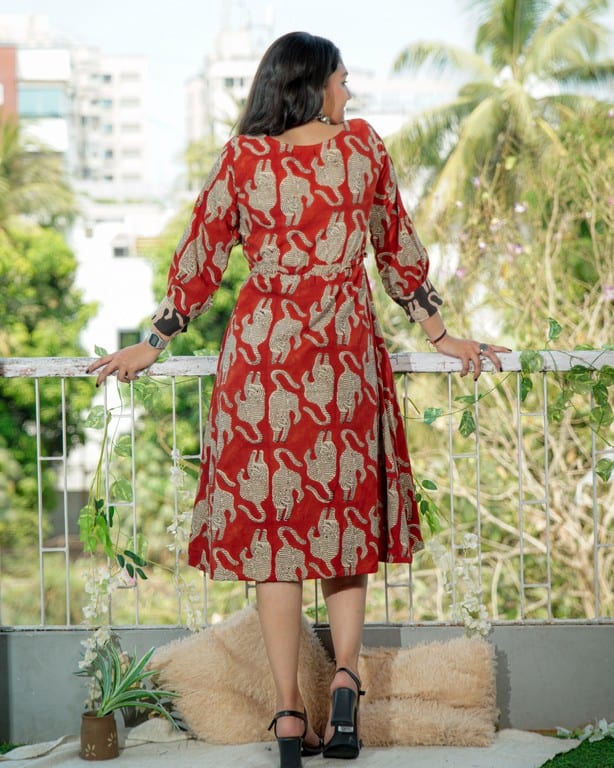 Red Kitty Shoal Dress