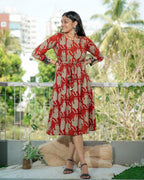Red Kitty Shoal Dress