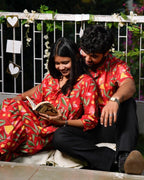 Red Bird Short Couple Set