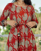 Red Kitty Shoal Dress