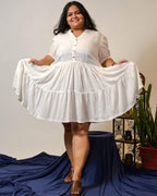 Starry White Plus Size Dress