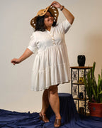 Starry White Plus Size Dress