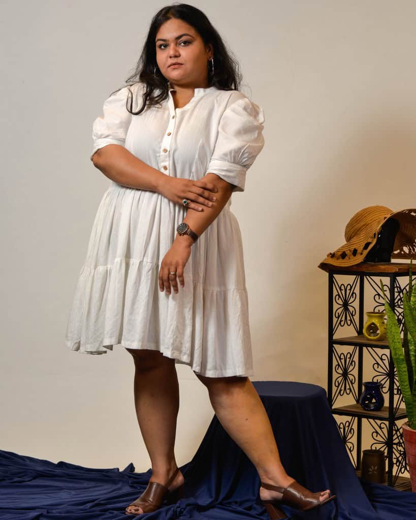 Starry White Plus Size Dress