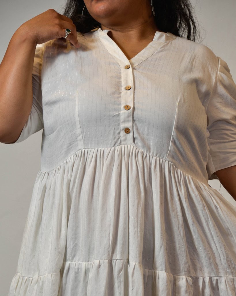 Starry White Plus Size Dress