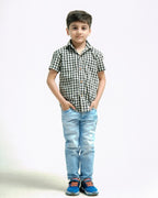 Ikat Checkered Boy Shirt