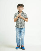 Ikat Checkered Boy Shirt