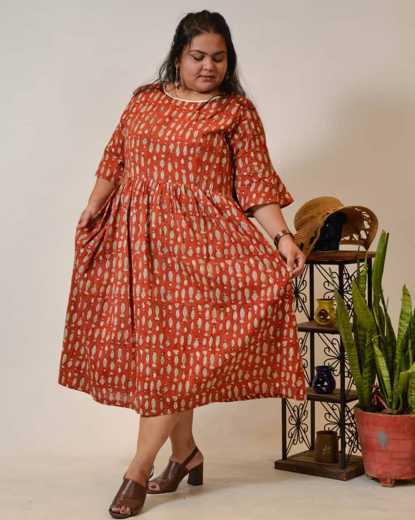 Fish Red Plus Size Dress