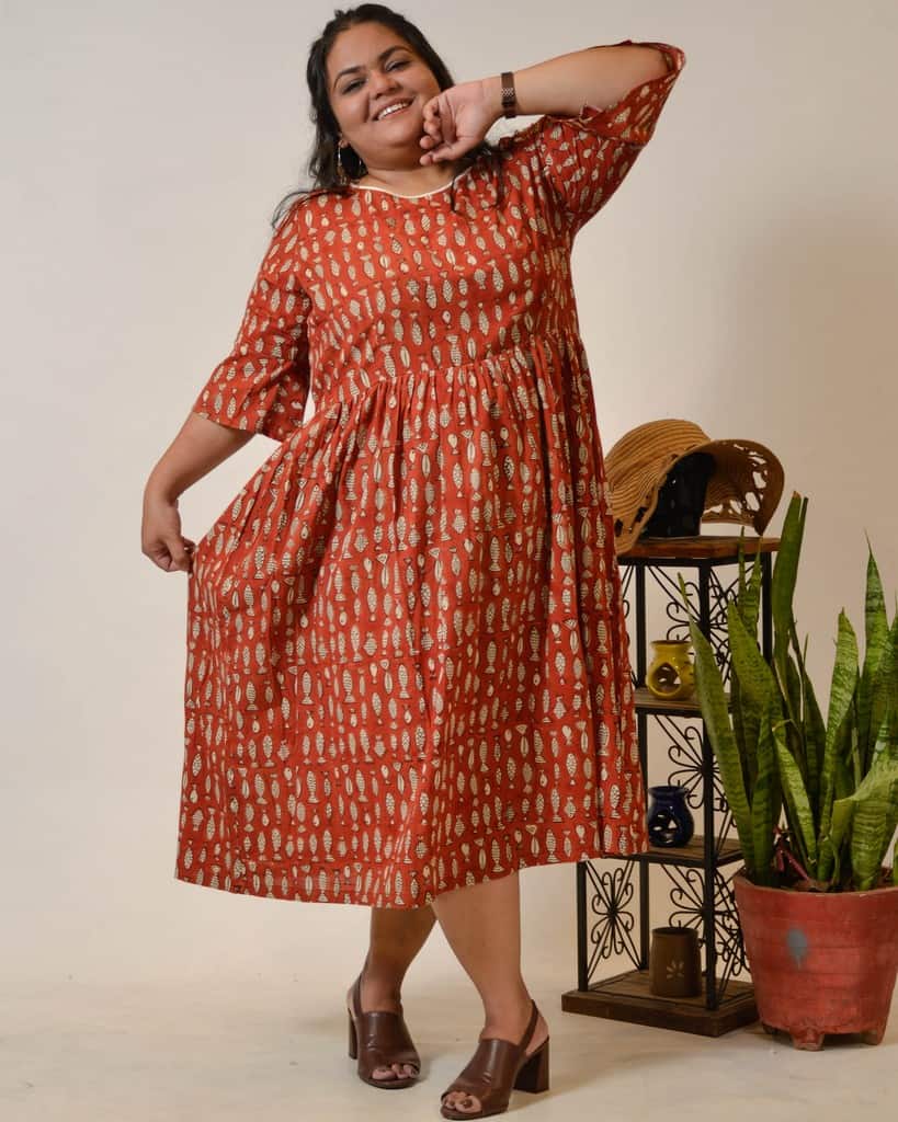 Fish Red Plus Size Dress