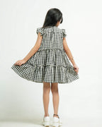 Ikat Checkered Father Kids Twinning