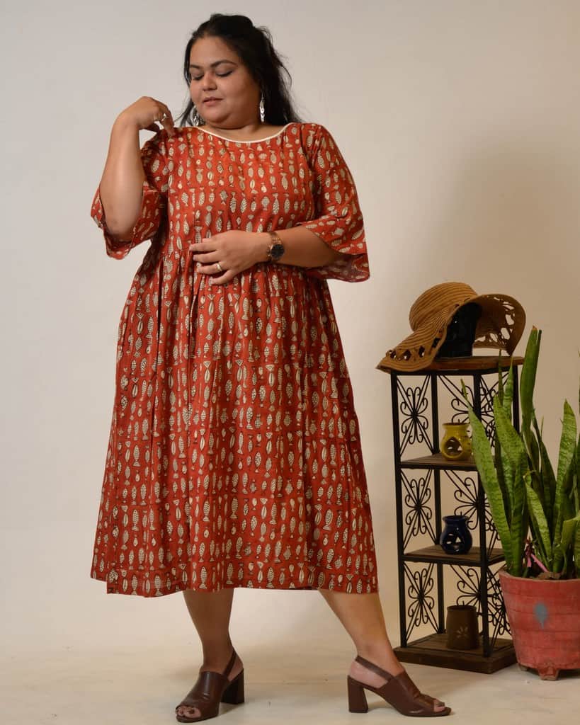 Fish Red Plus Size Dress