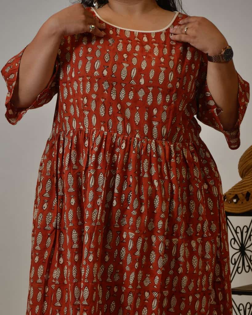 Fish Red Plus Size Dress