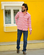 Pink Pinnacle Ikat Waves Shirt