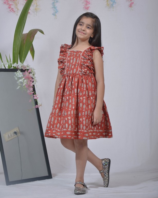 Fish Red  Kid Dress