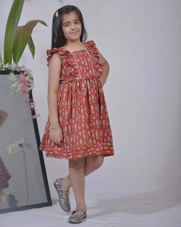 Fish Red  Kid Dress