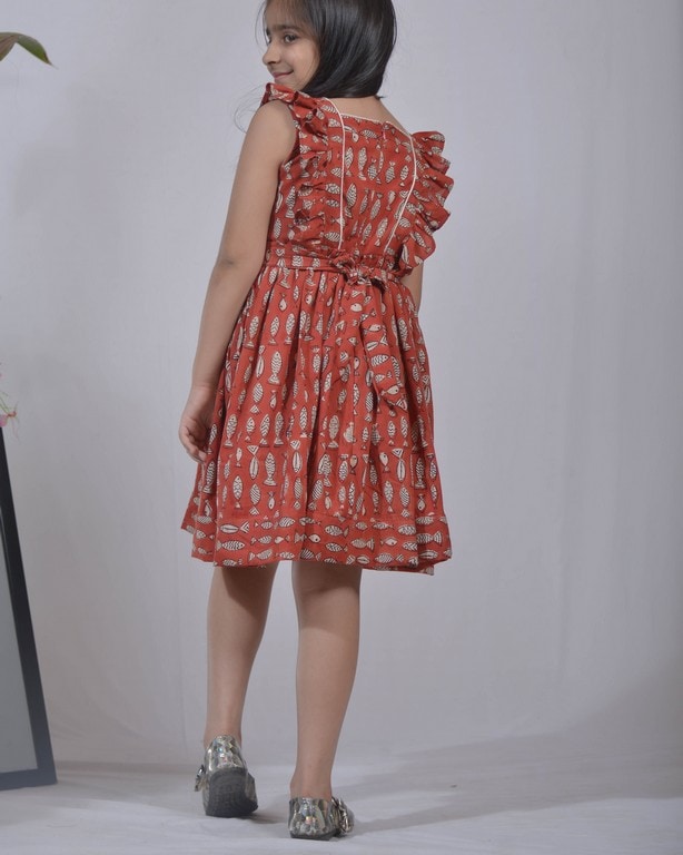 Fish Red  Kid Dress