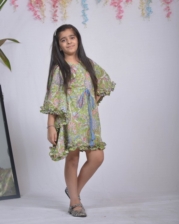 Mint Green Kaftan Kids dress