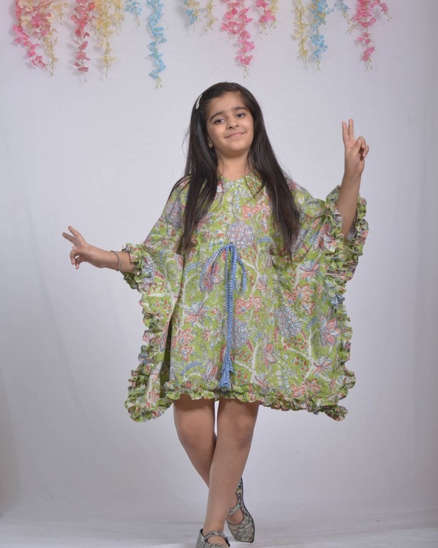 Mint Green Kaftan Kids dress