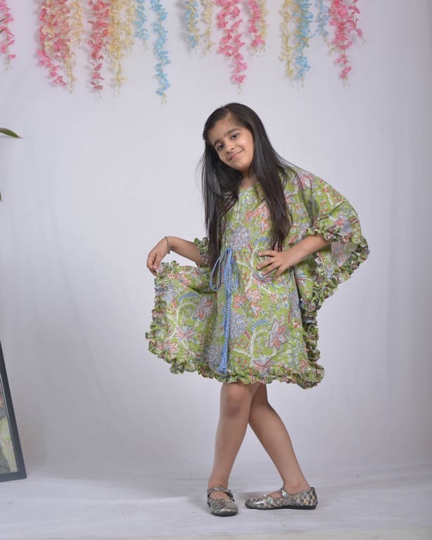 Mint Green Kaftan Kids dress