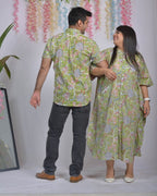 Mint Green Kaftan Couple set