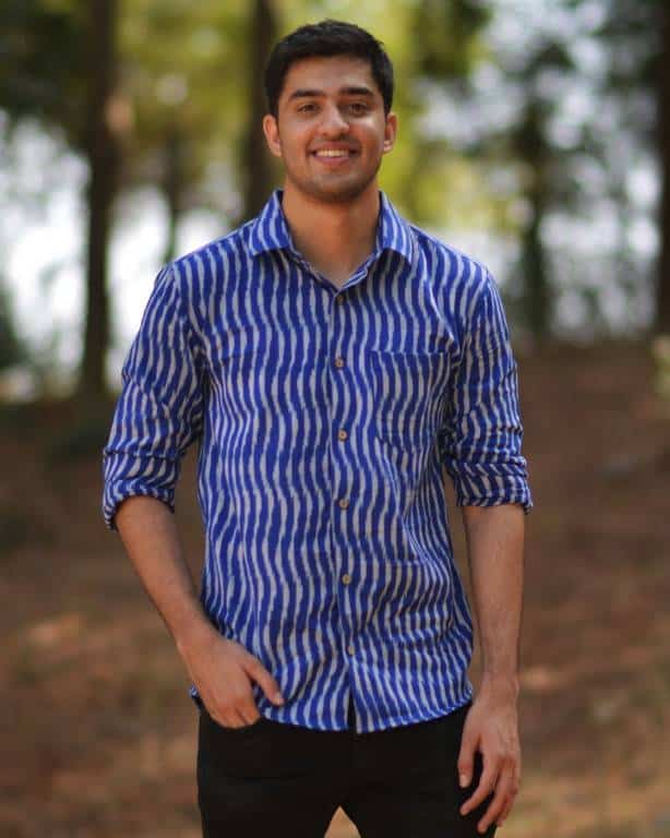 Swirl Blue Ikat Shirt Main image