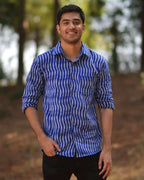 Swirl Blue Ikat Shirt