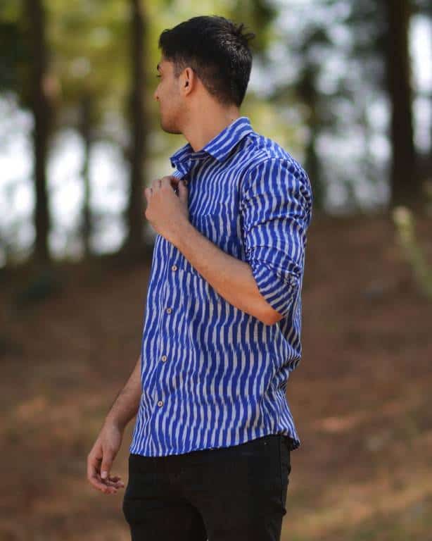 Swirl Blue Ikat Shirt Secondary image
