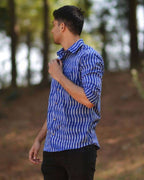 Swirl Blue Ikat Shirt