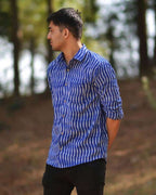 Swirl Blue Ikat Shirt