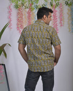 Mustard Block Print Shirt
