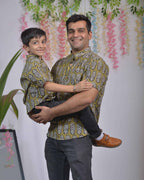 Mustard Block Print Family Set