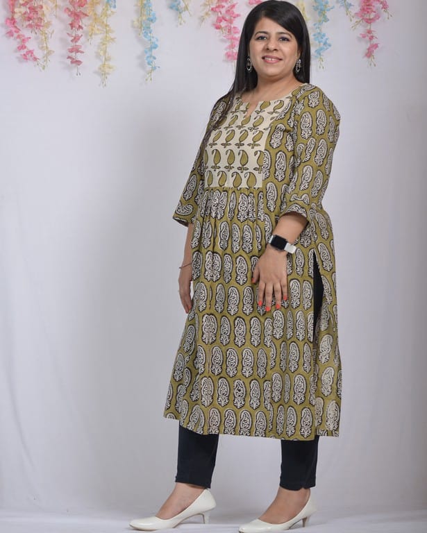 Mustard Block Print Family Set