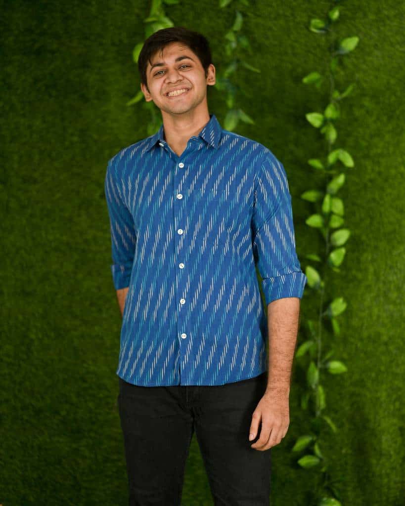 Royal Blue Ikat Shirt