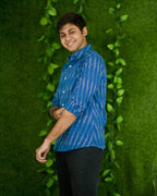 Royal Blue Ikat Shirt