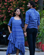 Swirl Blue Senorita Ikat Family