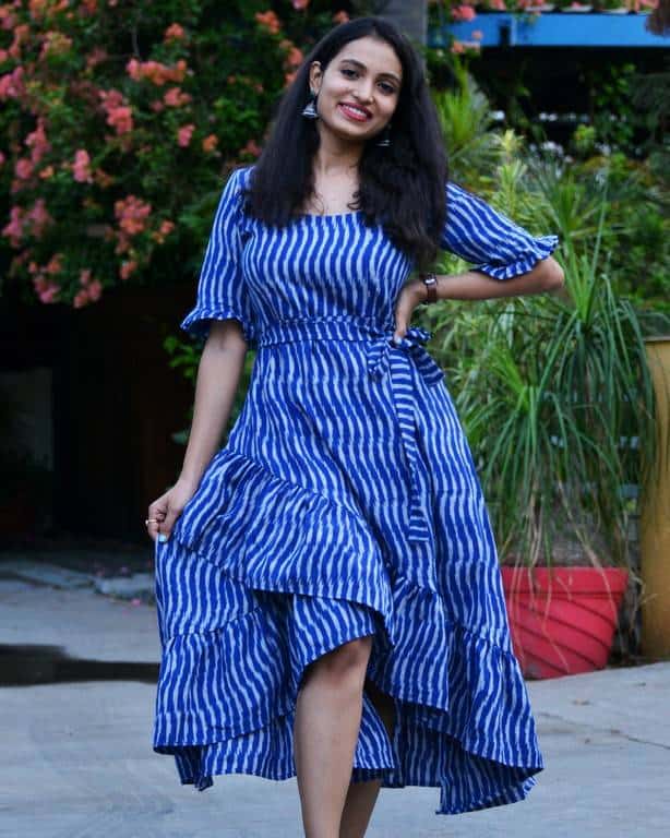 Swirl Blue Senorita Ikat Dress Main image