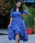 Swirl Blue Senorita Ikat Dress