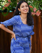 Swirl Blue Senorita Ikat Dress