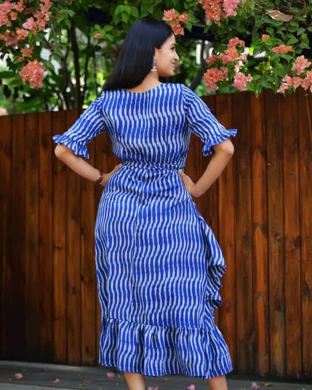 Swirl Blue Senorita Ikat Dress